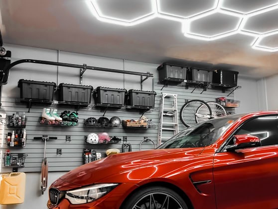 garage fit out makeover with BMW