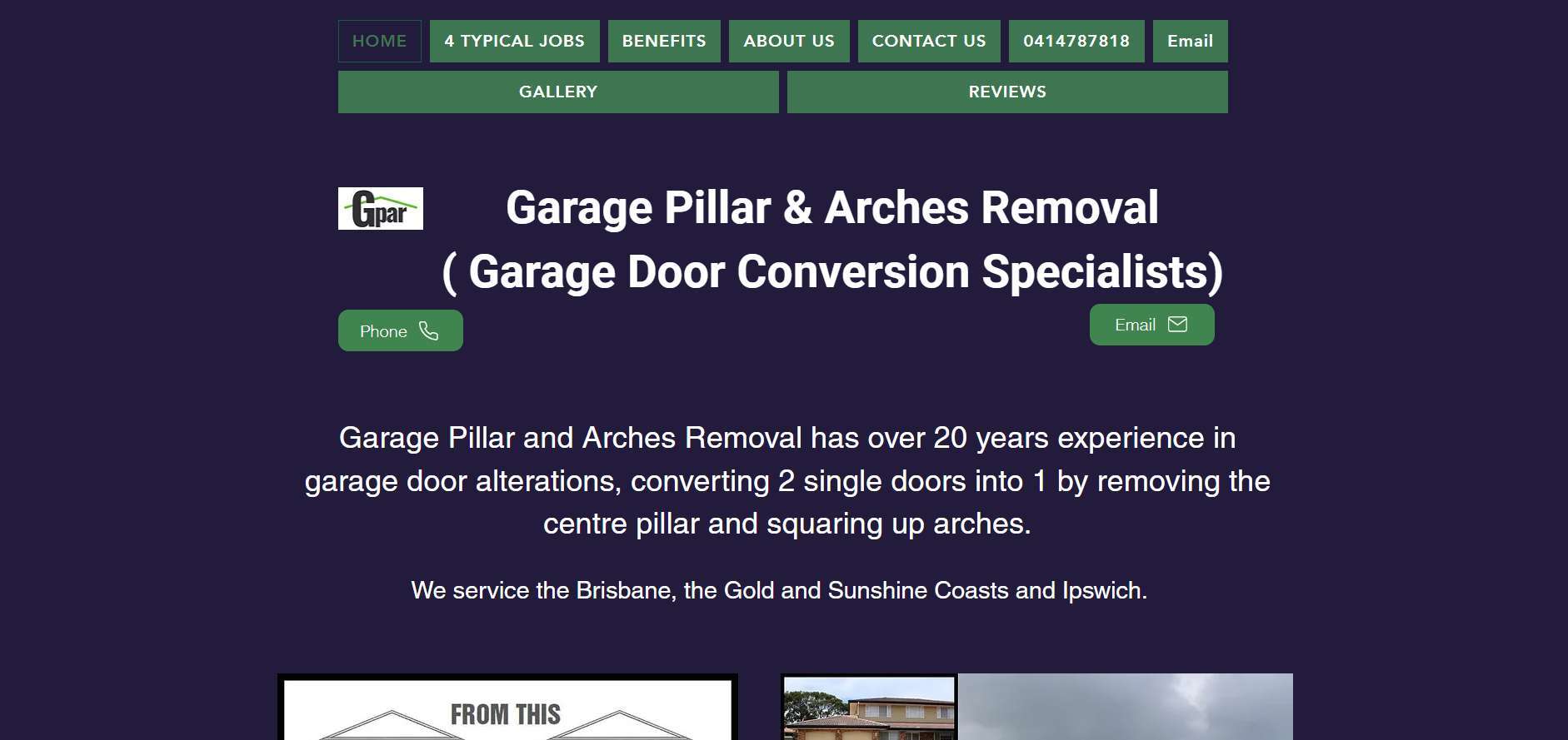 garage pillar and arches removal