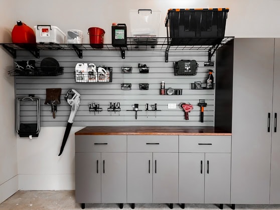 garage cabinets and work benches